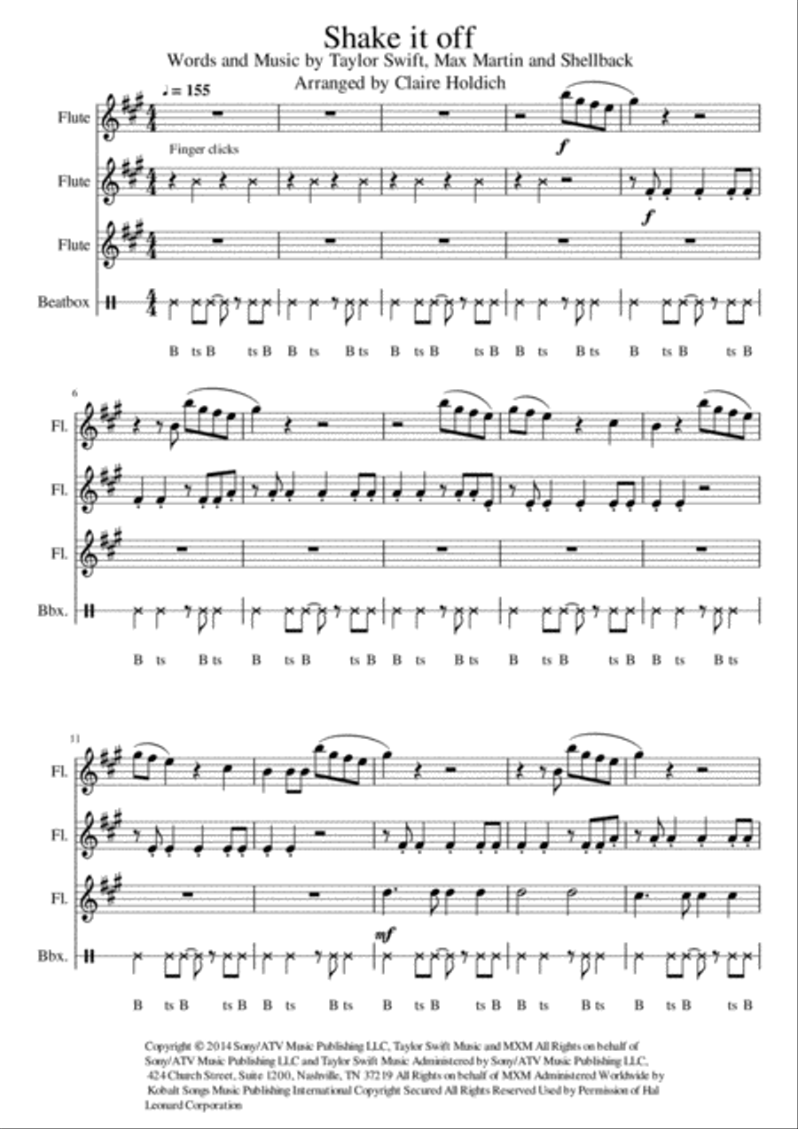 Shake It Off Shake It Off Woodwind Trio scores gallery preview page 2