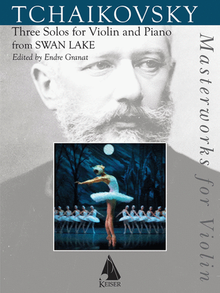 Book cover for Three Solos for Violin and Piano from Swan Lake
