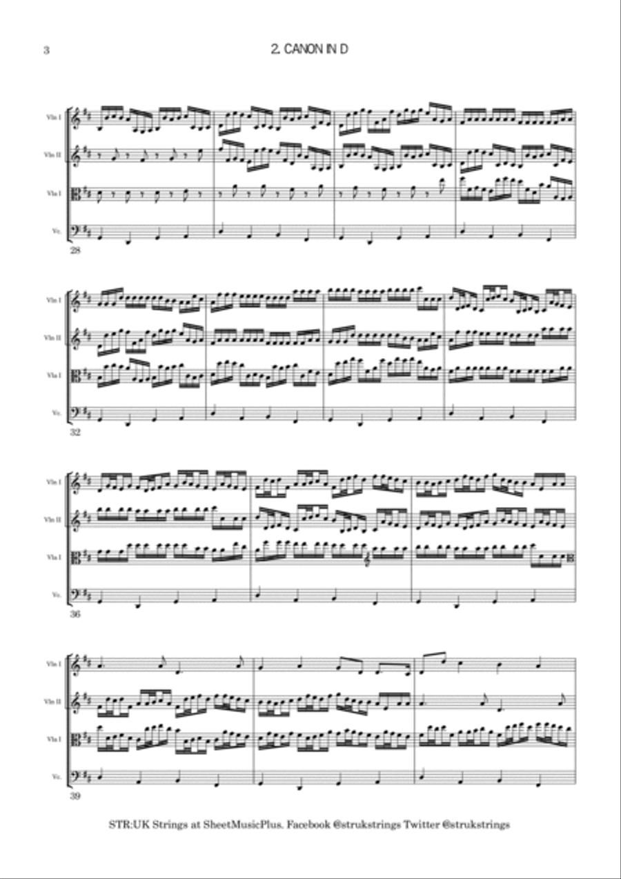 Wedding Classics for Quartet - Score (STR:UK Strings) String Quartet scores gallery preview page 6