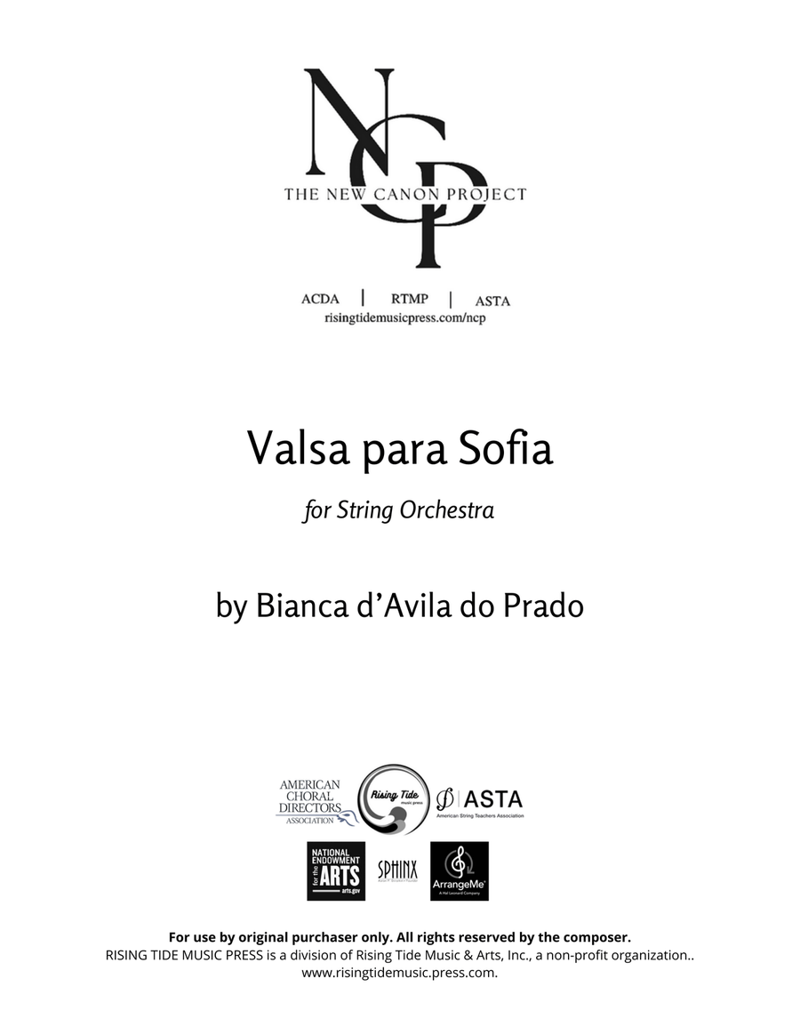 Valsa para Sofia String Orchestra scores gallery preview page 1