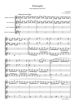 Passacaglia from harpsichord suites №7 SATB