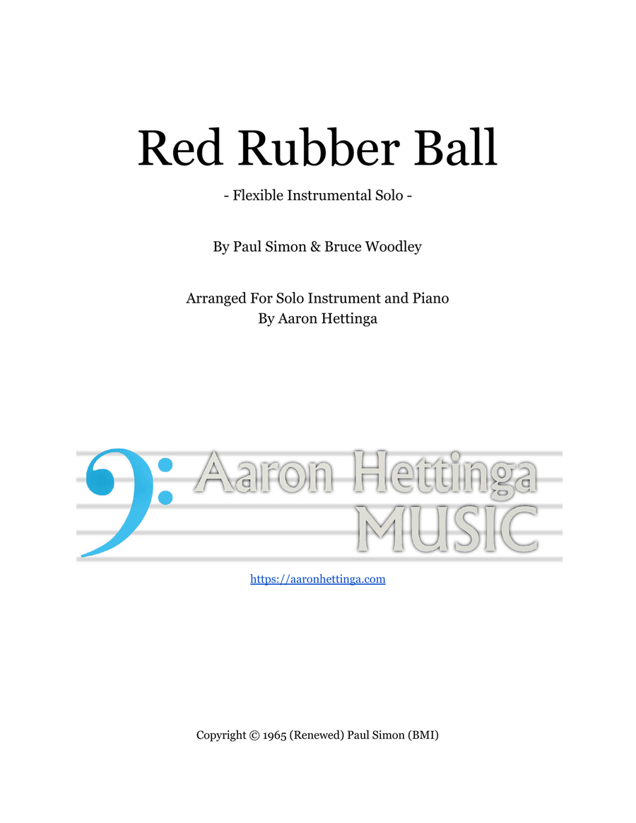 Red Rubber Ball Piano scores gallery preview page 1