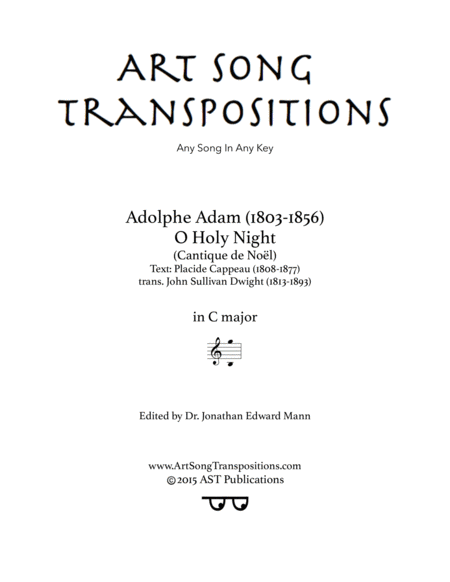 ADAM: O Holy Night (transposed to C major)