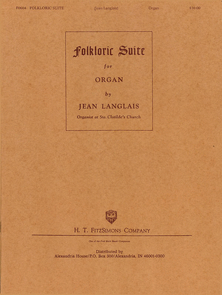 Book cover for Folkloric Suite – Organ
