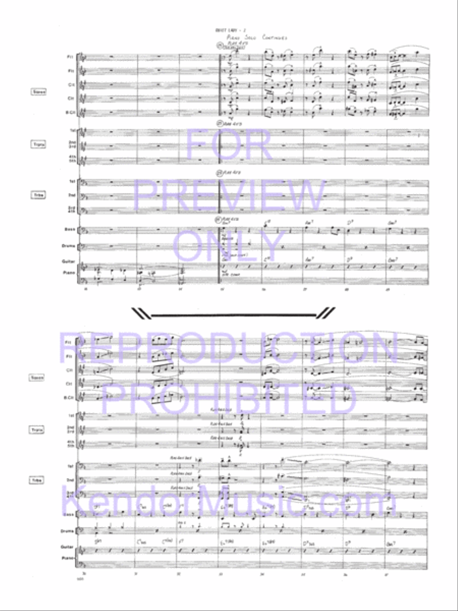 Quiet Lady (Full Score) Jazz Ensemble scores gallery preview page 3