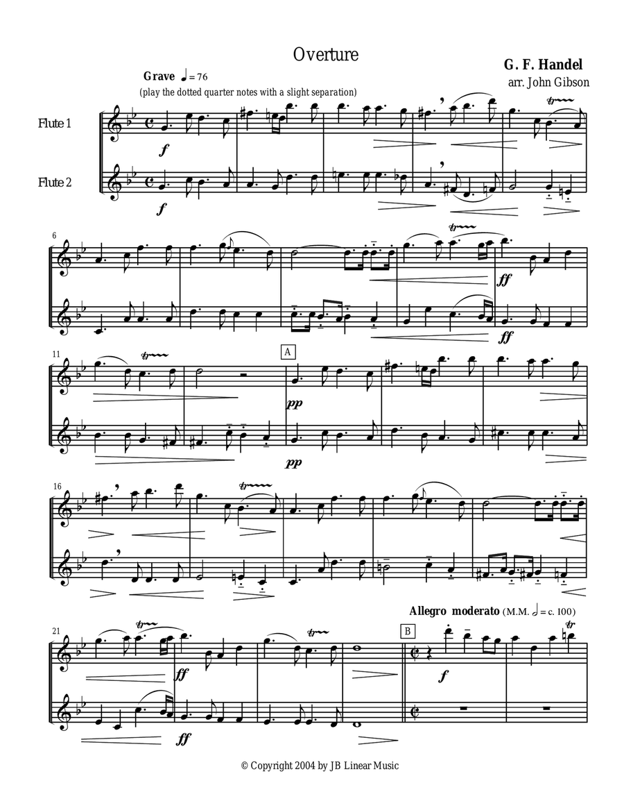 Handel's Messiah Selections for Flute Duet Flute Duet scores gallery preview page 2