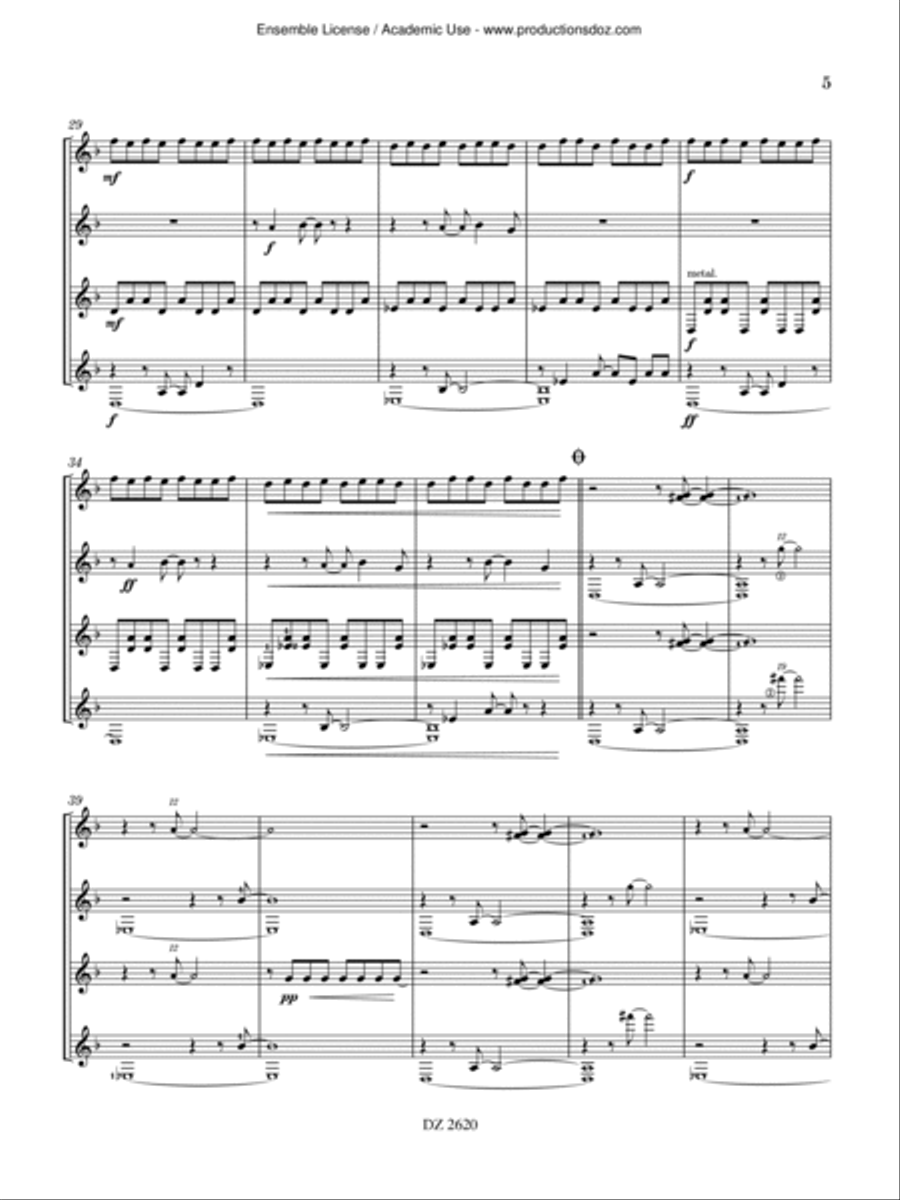 Le brasier des lucioles Le brasier des lucioles Guitar Ensemble scores gallery preview page 5