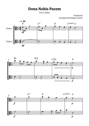 Dona Nobis Pacem - for 2 violas (with chords)