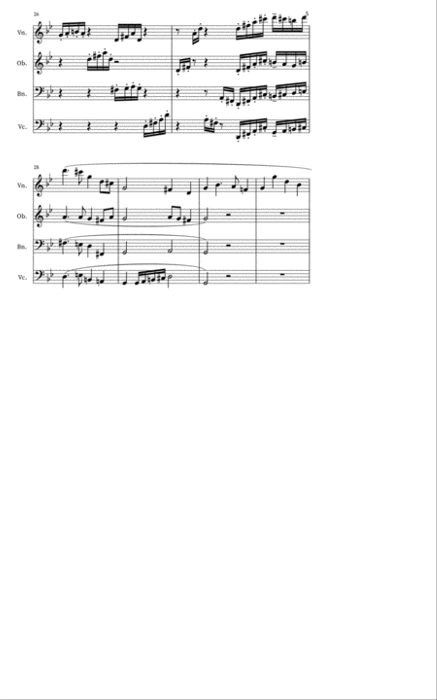 Fugue for Double Reeds and Strings in G Minor Small Ensemble scores gallery preview page 5