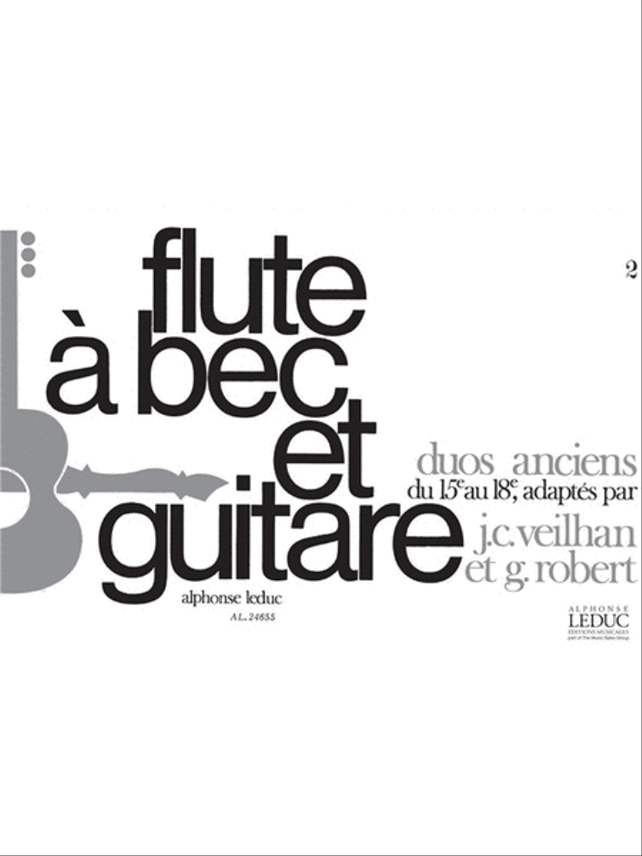 Duos Anciens Du 15eme Au 18eme Siecle (recorder & Guitar) Recorder scores gallery preview page 1