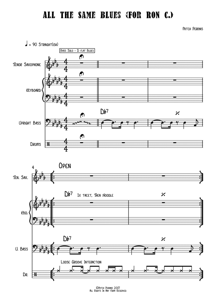 If It's All the Same Blues Jazz Ensemble scores gallery preview page 1