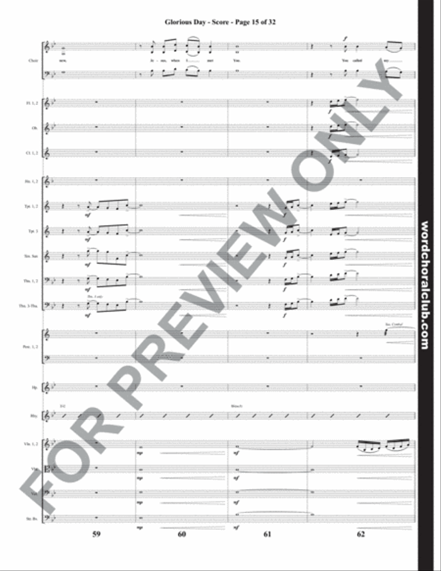 Glorious Day with Christ the Lord Is Risen Today - Orchestration Choir scores gallery preview page 16