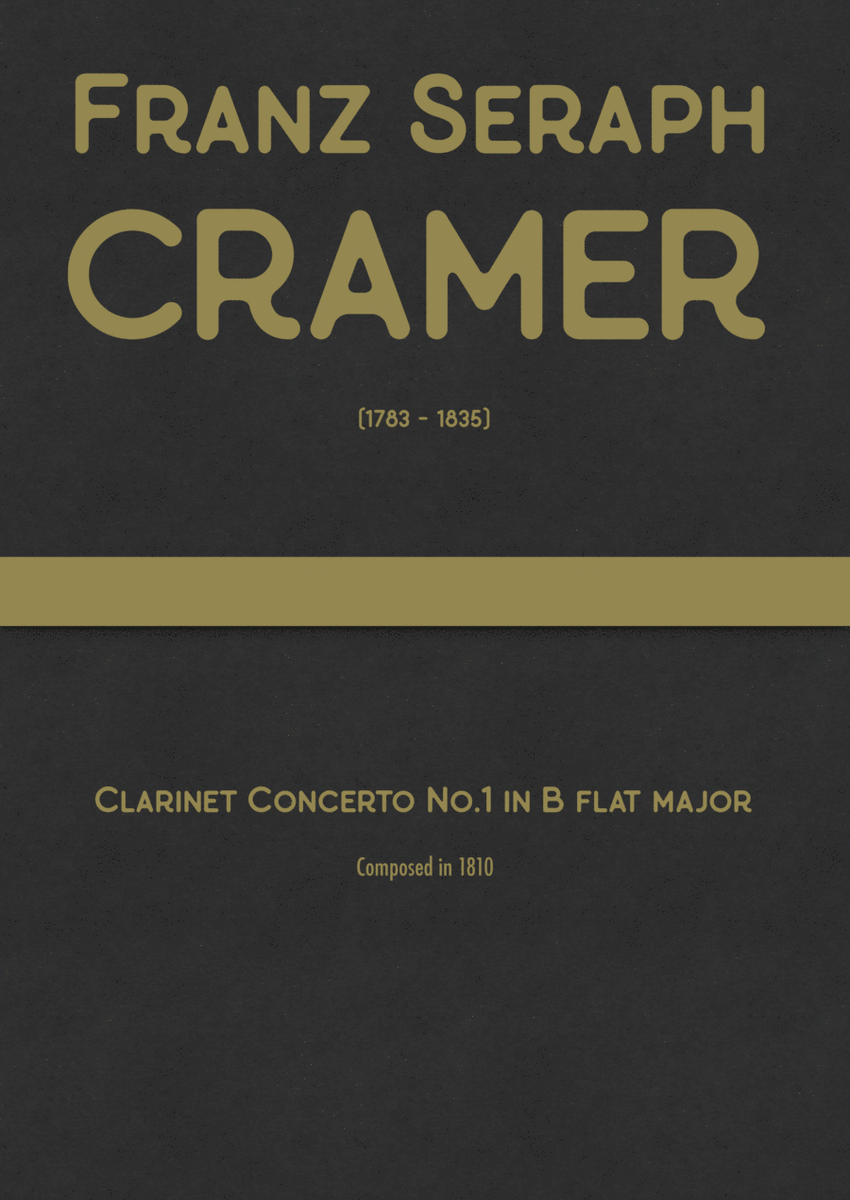 Cramer - Clarinet Concerto No.1 in B flat major image number null