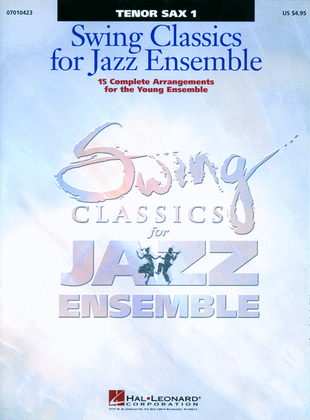 Book cover for Swing Classics for Jazz Ensemble – Tenor Sax 1