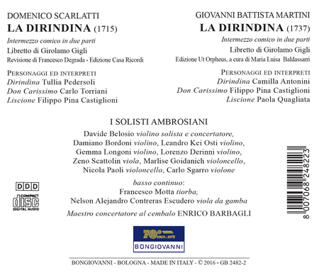 Giovanni Battista Martini & Domenico Scarlatti: La Dirindina