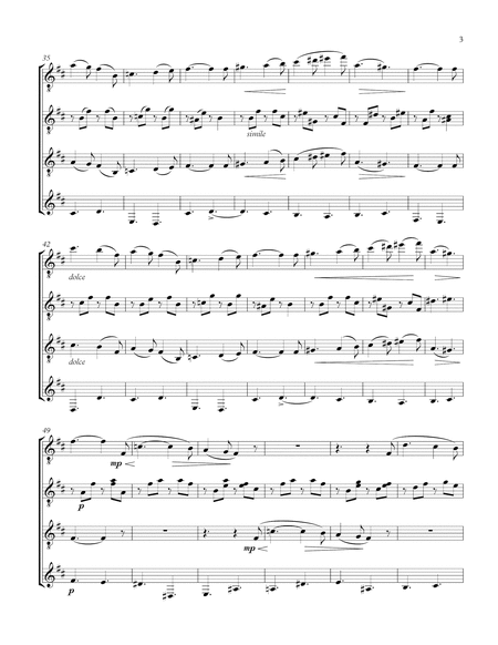 Berceuse (Guitar Quartet) - Score and Parts image number null
