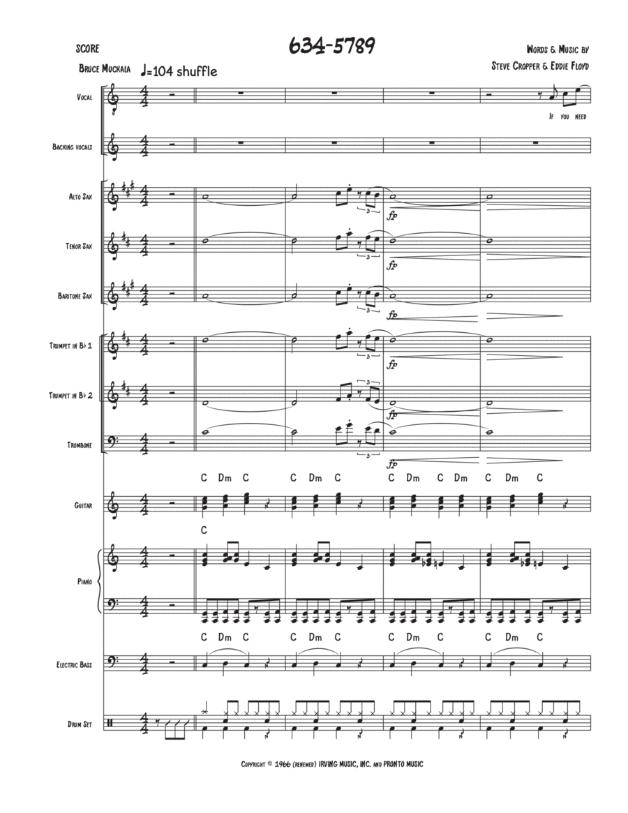634-5789 Jazz Ensemble scores gallery preview page 1