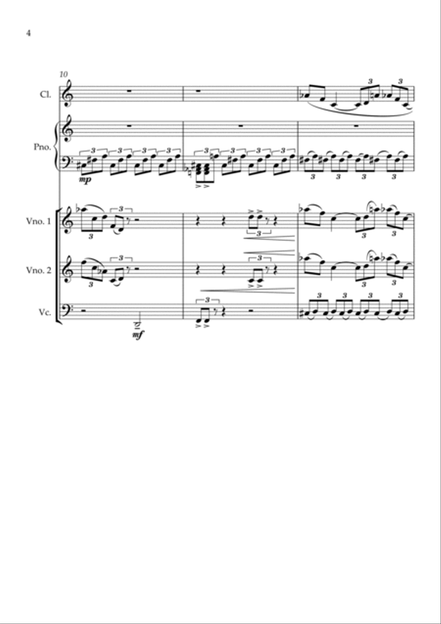 Heloisa quintet Heloisa quintet Clarinet scores gallery preview page 4