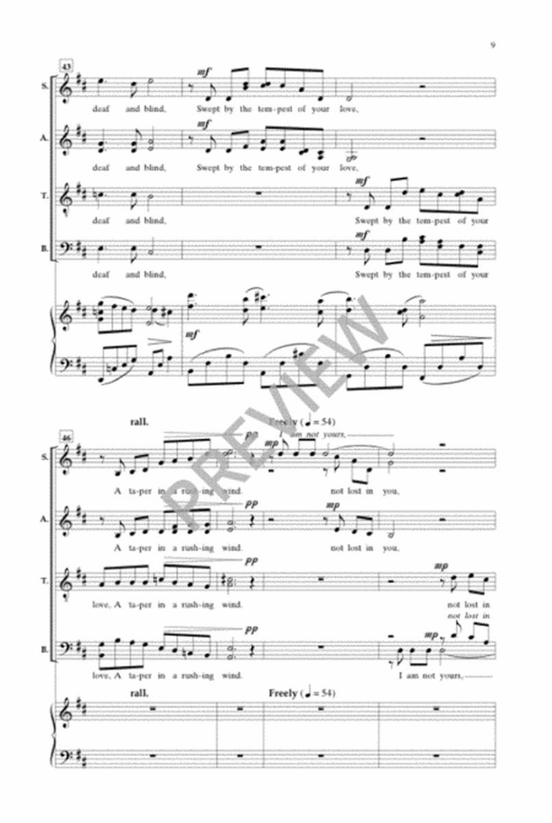 I Am Not Yours (SATB divisi) image number null