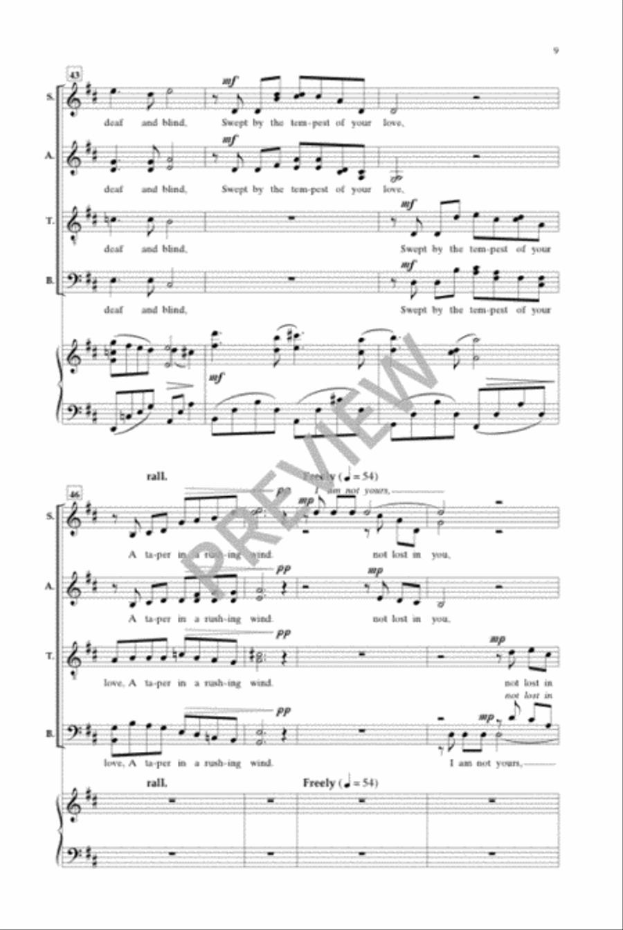 I Am Not Yours (SATB divisi) image number null