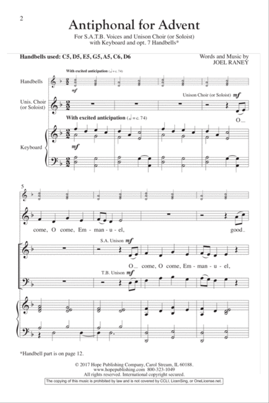 Antiphonal for Advent 4-Part scores gallery preview page 2