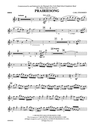 Prairiesong: Oboe