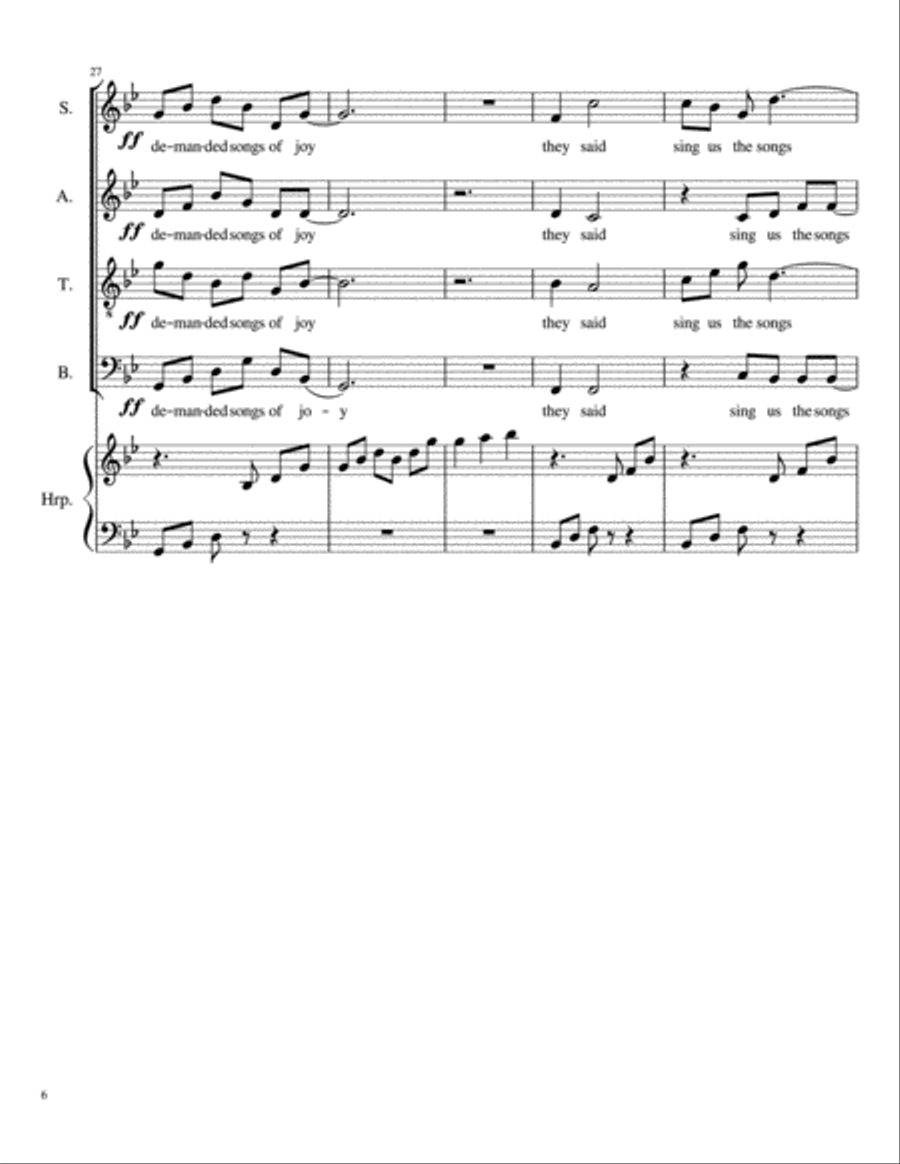 We Hung Our Harps We Hung Our Harps 4-Part scores gallery preview page 6