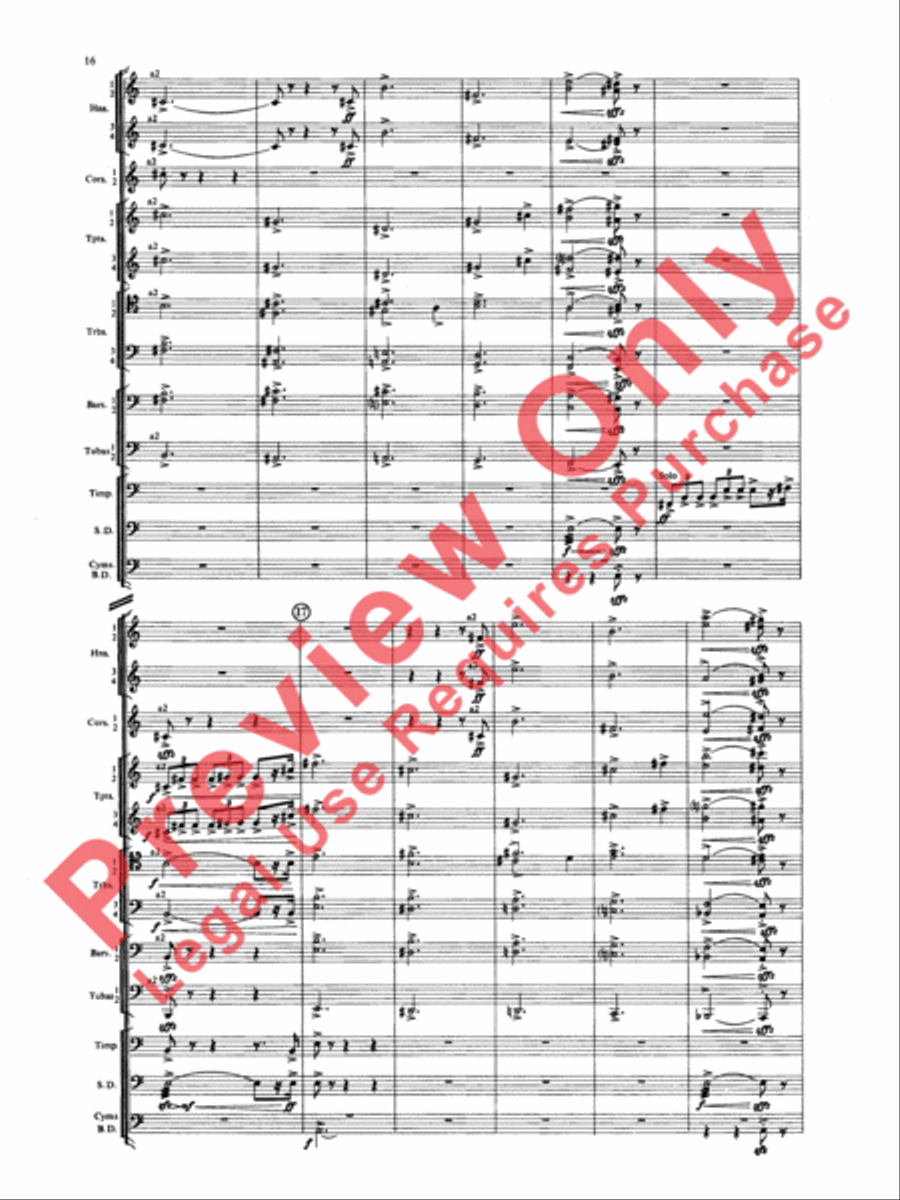 Symphony for Brass and Percussion (score only) Concert Band scores gallery preview page 19