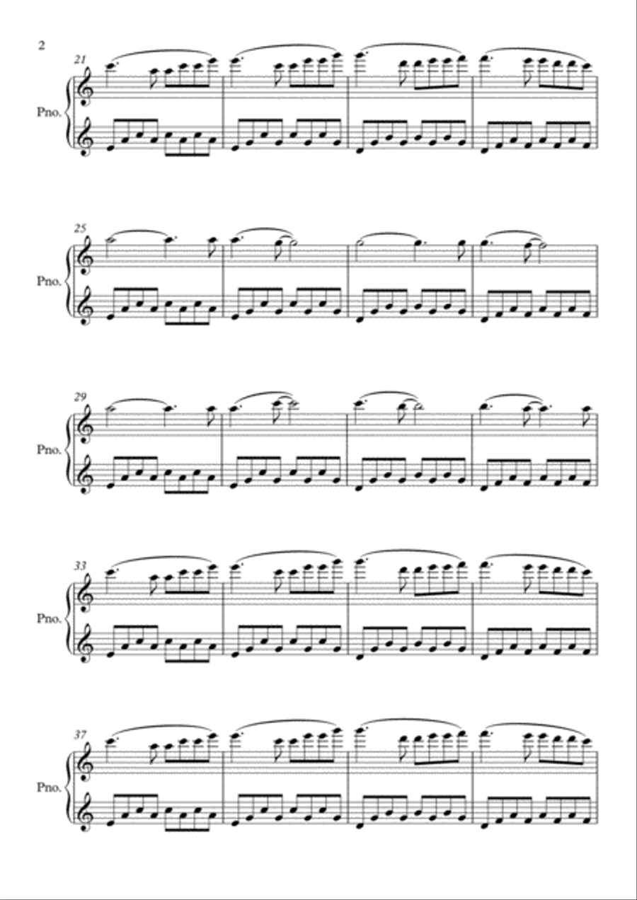 You and Me Piano Solo scores gallery preview page 2