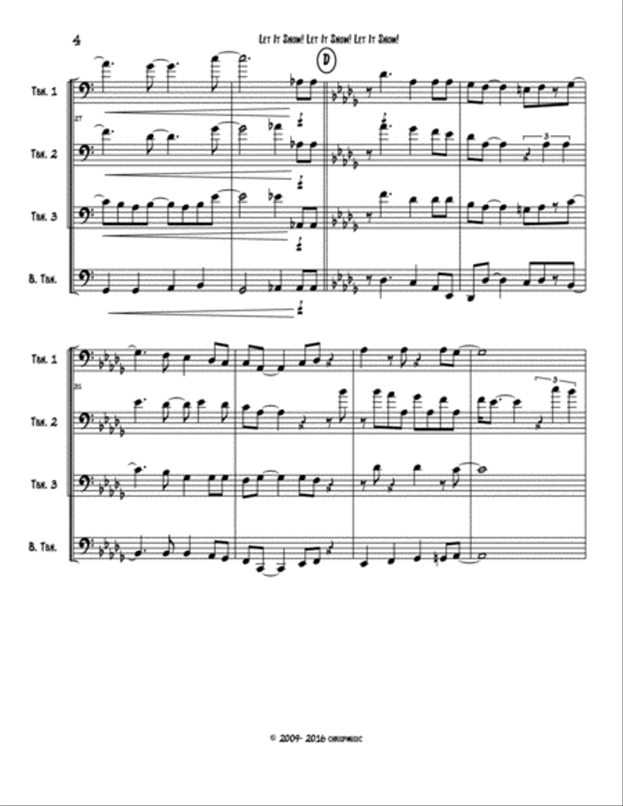 Let It Snow! Let It Snow! Let It Snow! Brass Ensemble scores gallery preview page 5