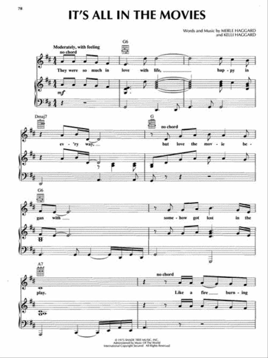 The New Merle Haggard Anthology Piano, Vocal, Guitar scores gallery preview page 7
