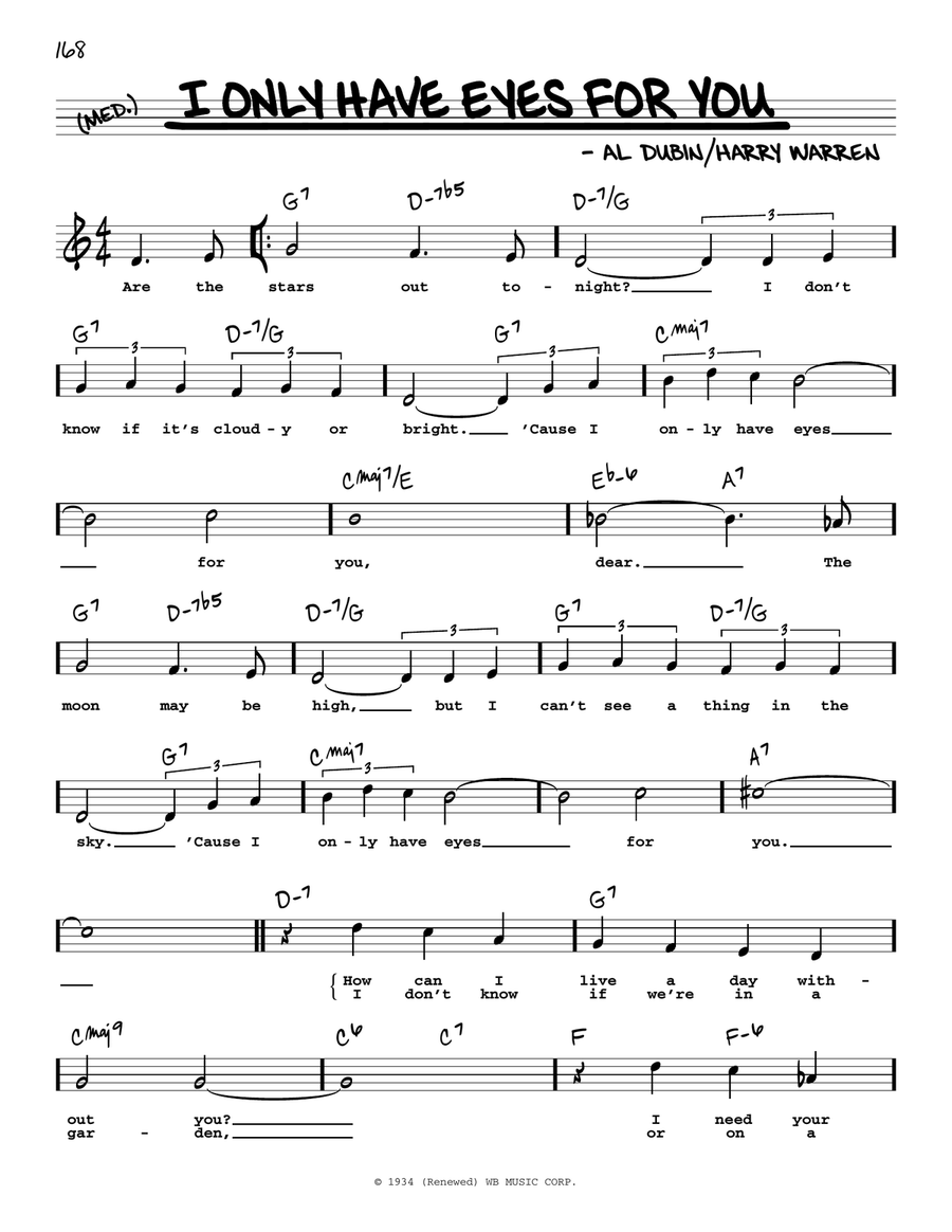 I Only Have Eyes For You (High Voice) High Voice scores gallery preview page 1