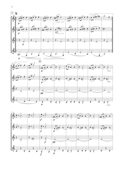 Slavonic Dance Op. 46, No. 1 for Clarinet Quartet image number null