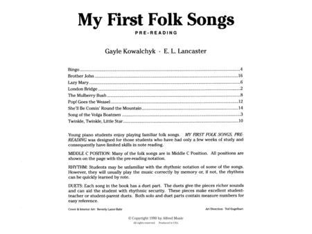 My First Folk Songs