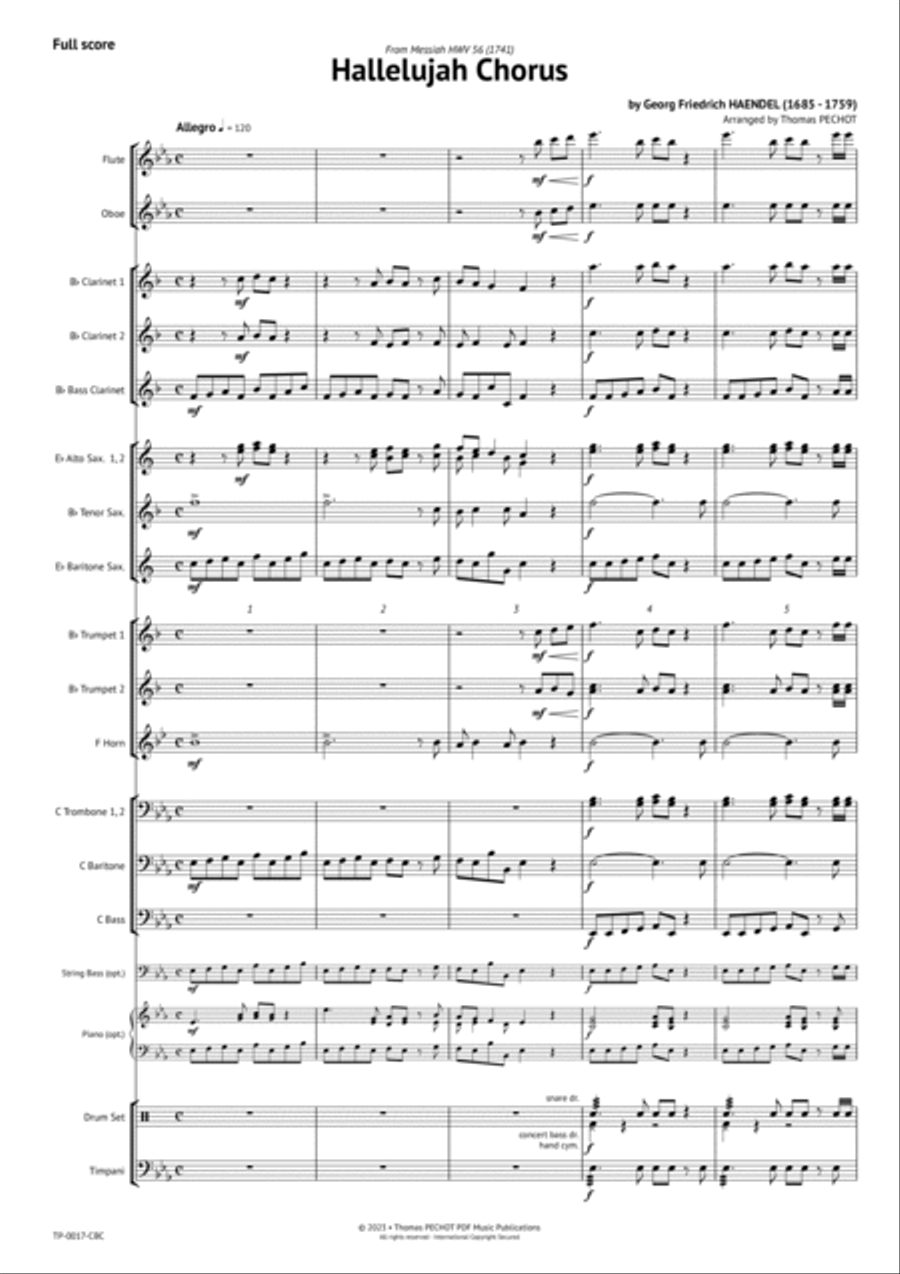 Hallelujah Chorus (Messiah) Concert Band scores gallery preview page 2