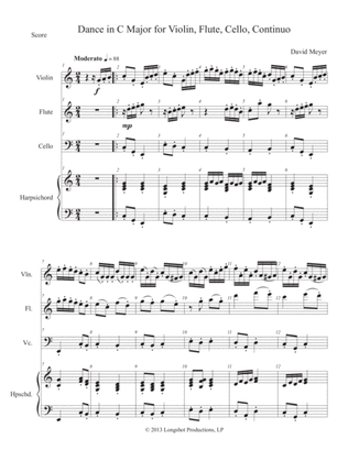 Dance in C Major for Violin, Flute, Cello and Continuo