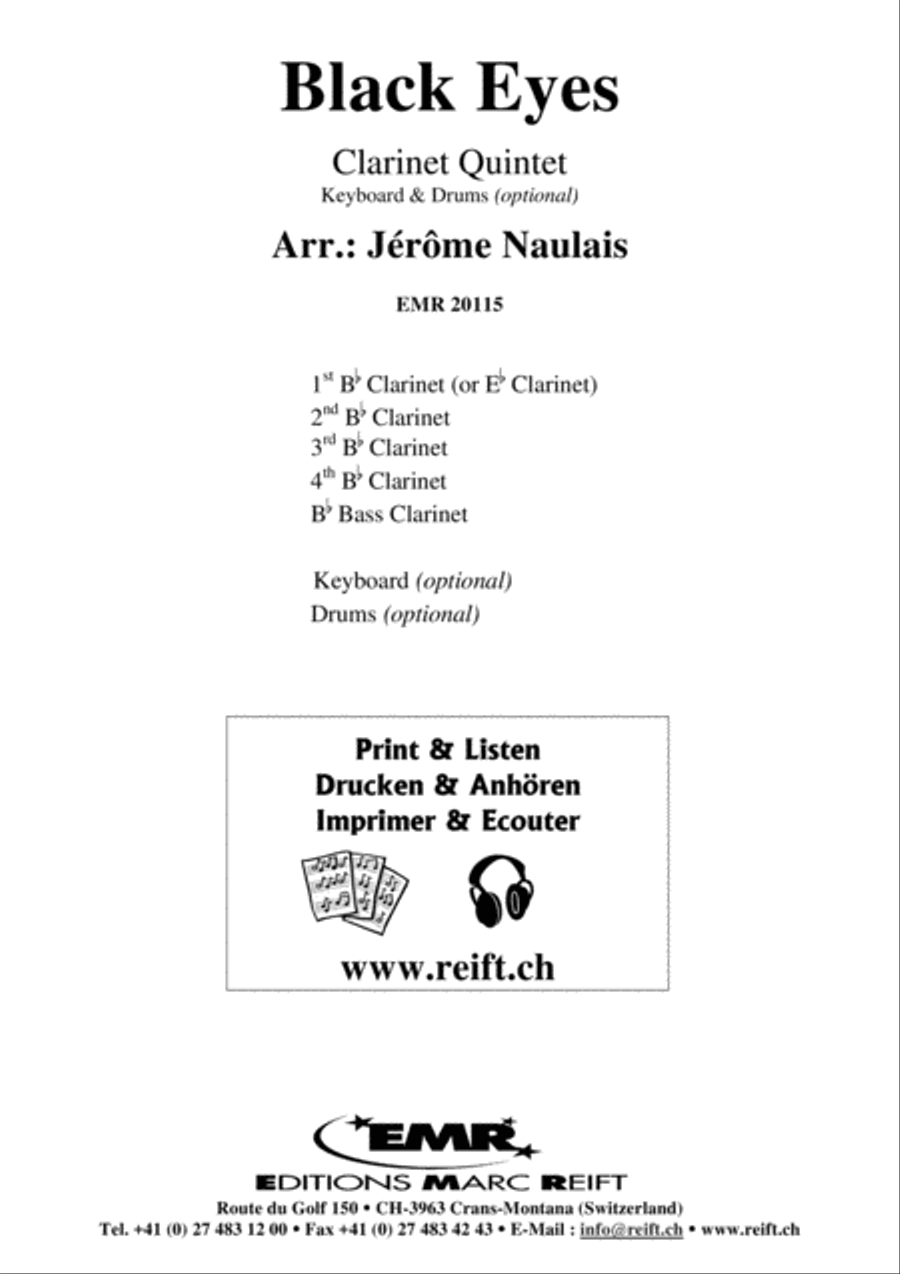 Black Eyes Clarinet Quintet scores gallery preview page 2