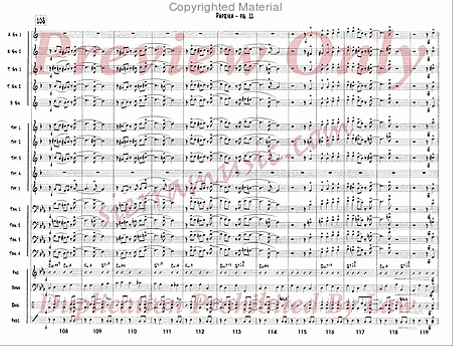 Paprika (MM 1 - Suite Seasonings) Big Band scores gallery preview page 12