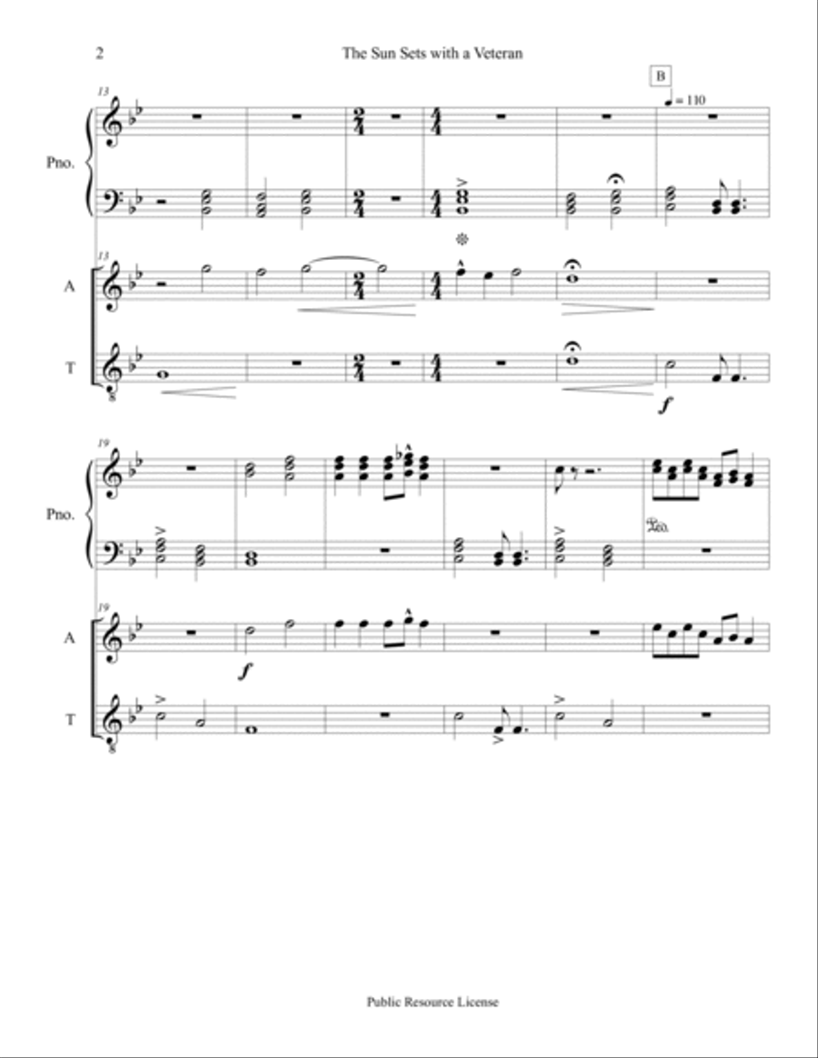 The Sunsets with a Veteran Brass Duet scores gallery preview page 2