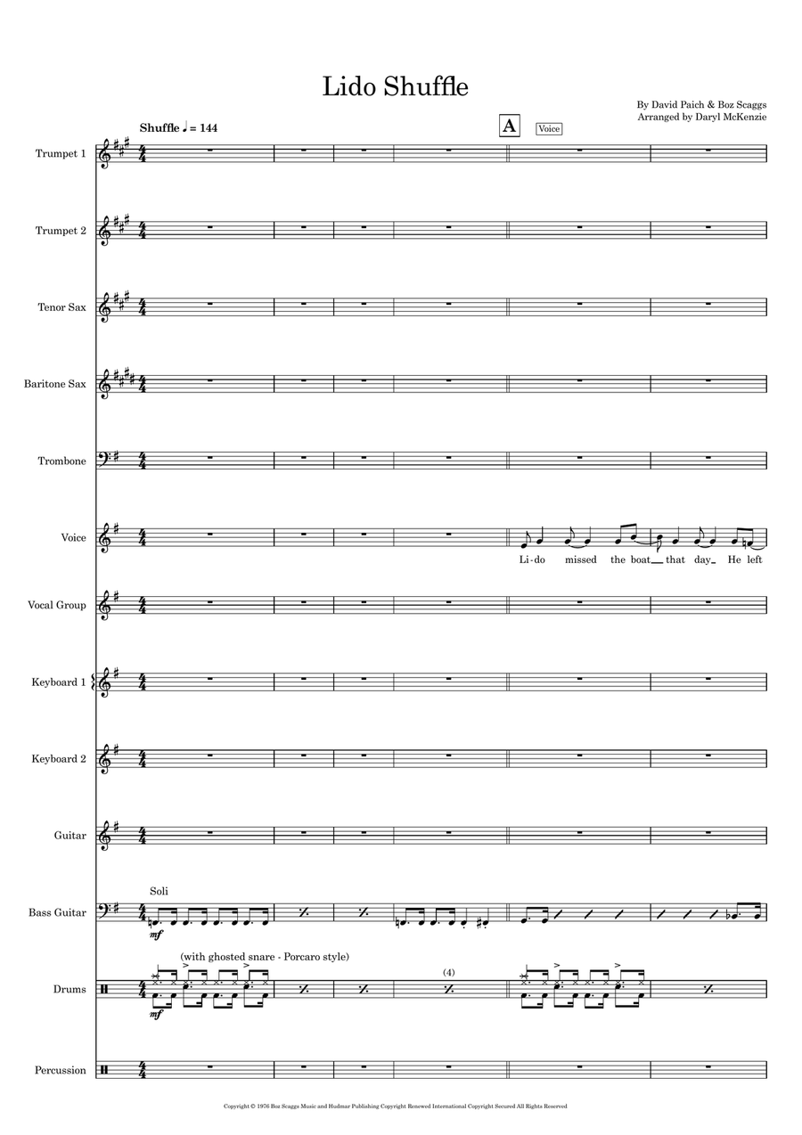 Lido Shuffle Large Ensemble scores gallery preview page 1