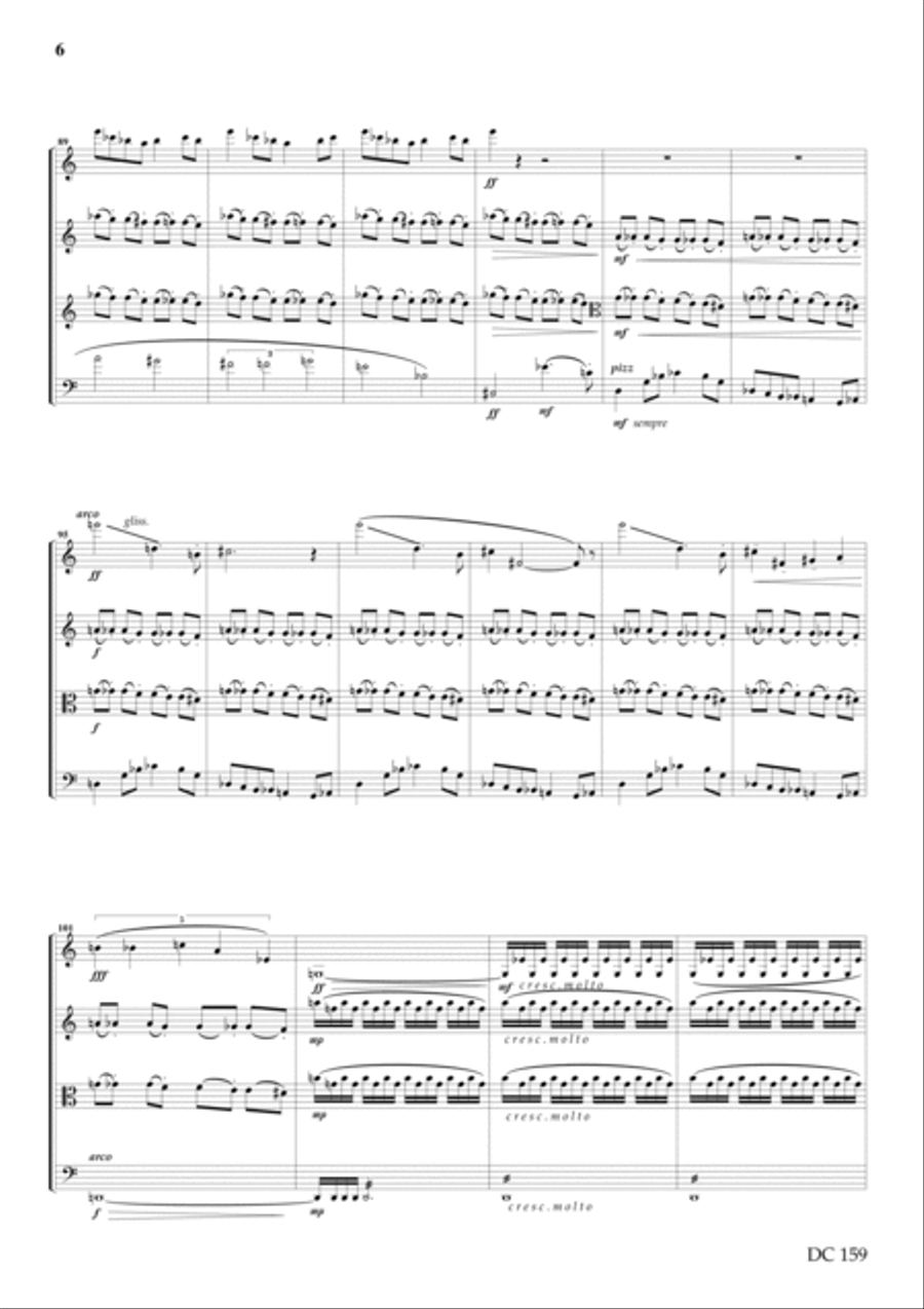 String Quartet No. 1 (Score) String Quartet scores gallery preview page 6