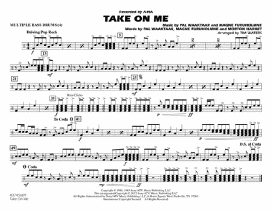 Take on Me Marching Band scores gallery preview page 10
