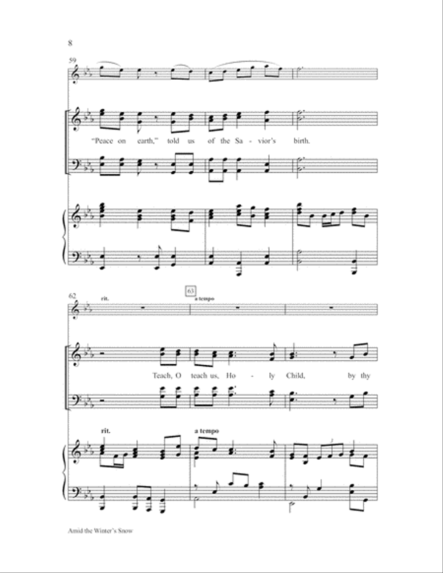 Amid the Winter's Snow Amid the Winter's Snow Choir scores gallery preview page 8