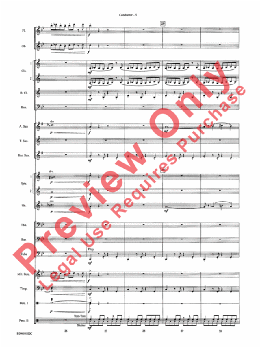 The Curse of Tutankhamun Concert Band scores gallery preview page 8