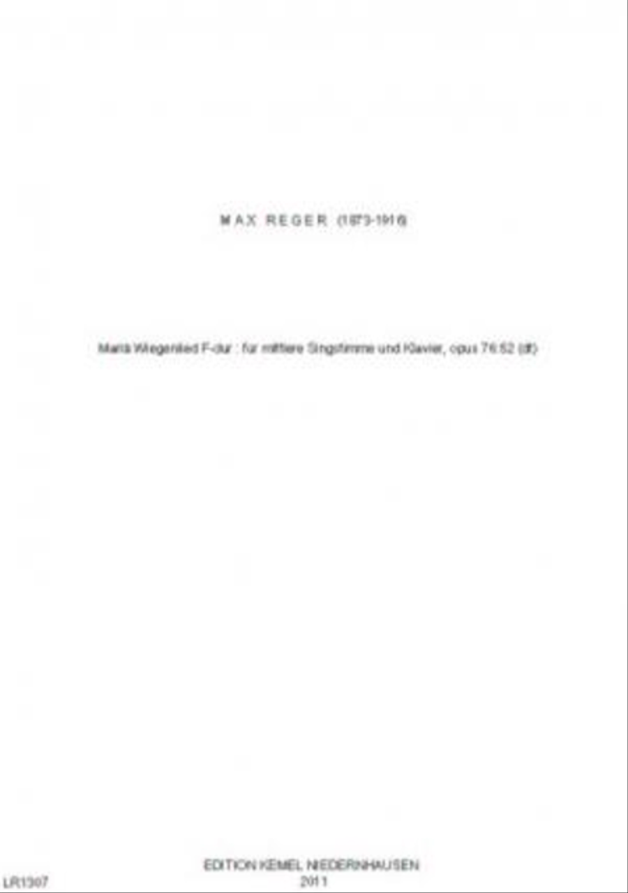 Mariä Wiegenlied F-dur Medium Voice scores gallery preview page 1