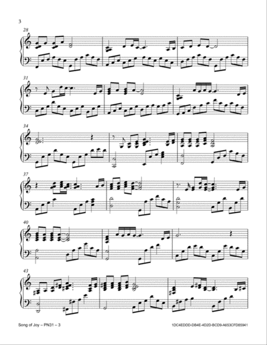 Song Of Joy Piano Solo scores gallery preview page 4