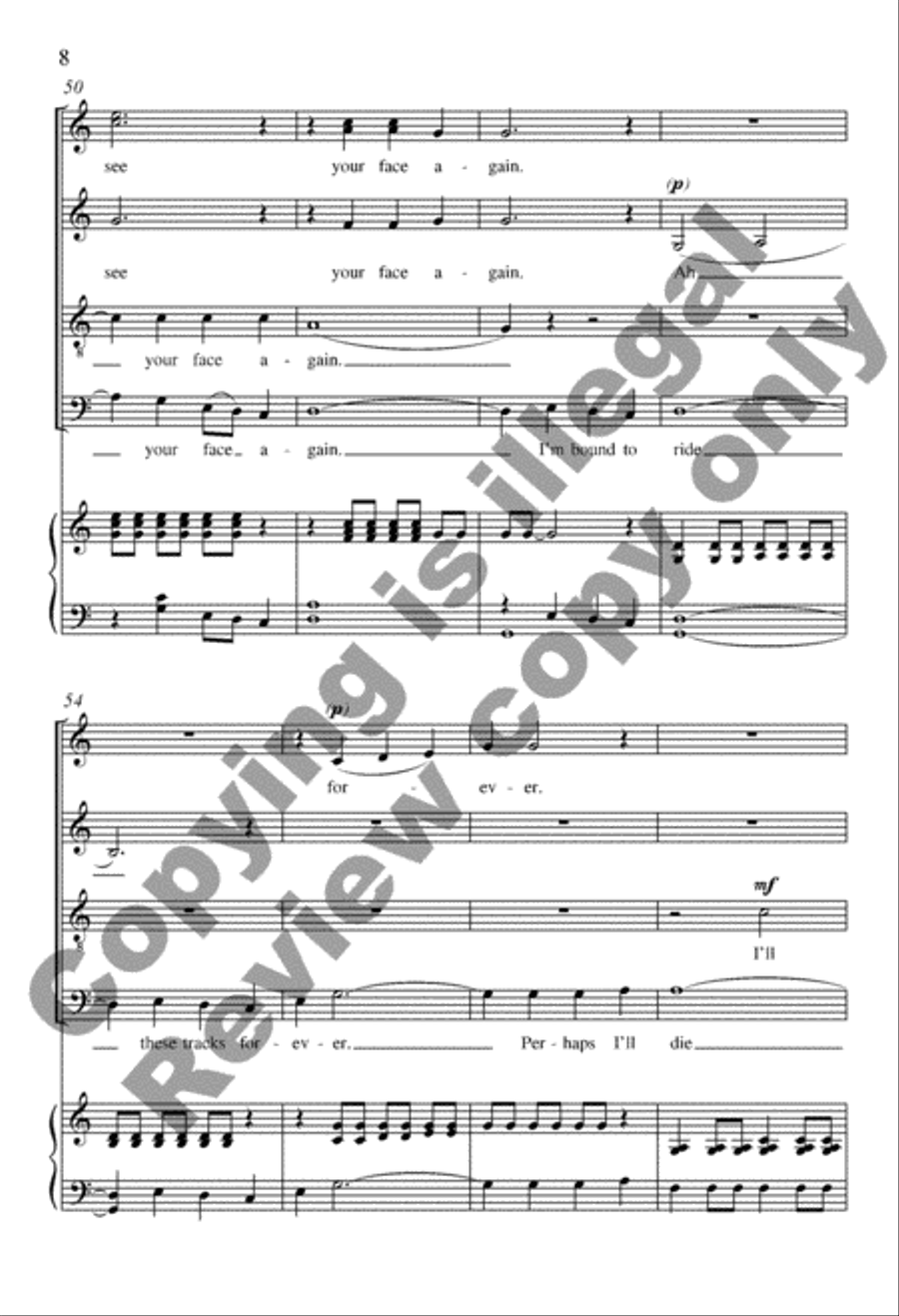 Maid of Constant Sorrow 4-Part scores gallery preview page 8