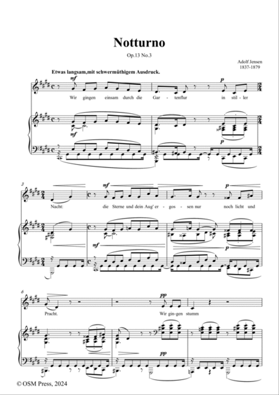 A. Jensen-Notturno,in c sharp minor,Op.13 No.3 Voice scores gallery preview page 2