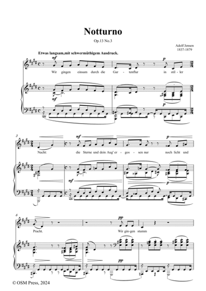 A. Jensen-Notturno,in c sharp minor,Op.13 No.3