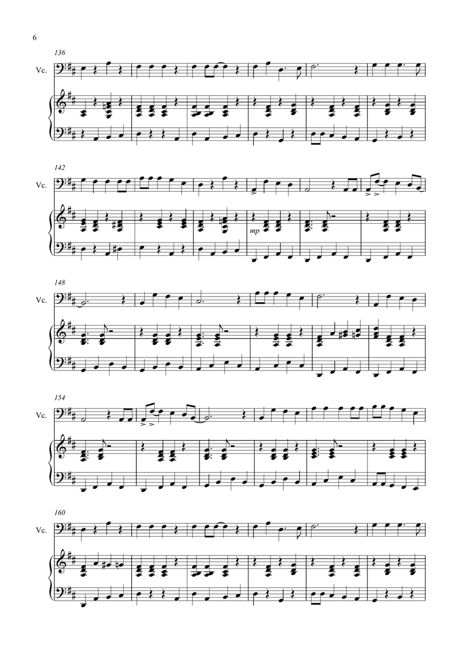 3 Jazzy Christmas Pieces for Cello and Piano 3 Jazzy Christmas Pieces for Cello and Piano Piano Accompaniment scores gallery preview page 6